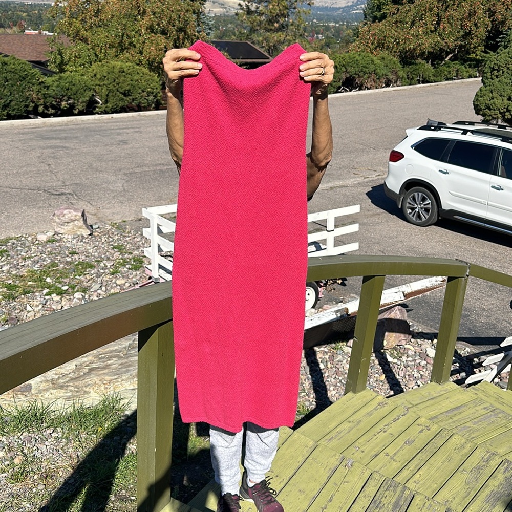 Free People - hot pink, stretchy, tube top dress